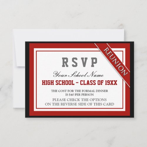 Classy Formal Class Reunion RSVP