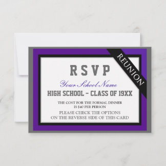 Classy Formal Class Reunion RSVP Invitation