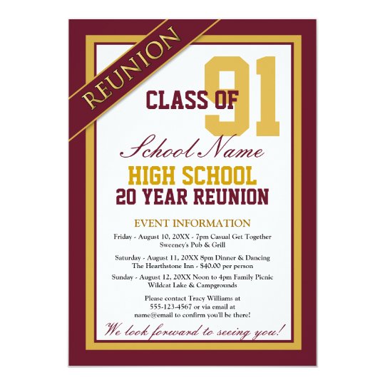 Classy Formal High School Reunion Invitation | Zazzle.com