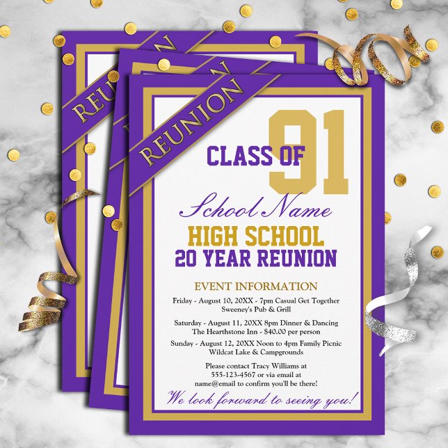 Classy Formal High School Reunion Invitation (Creator Uploaded)