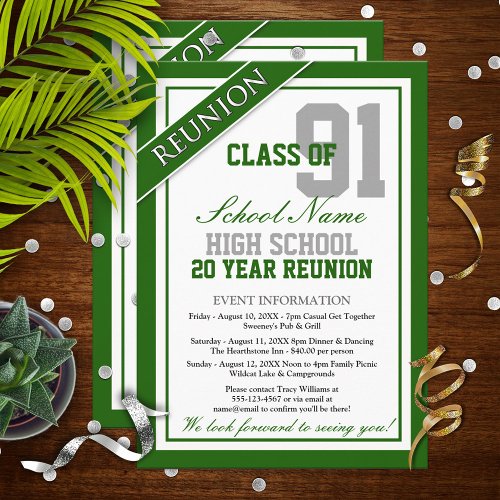 Classy Formal High School Reunion Invitation