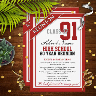 Classy Formal High School Reunion Invitation