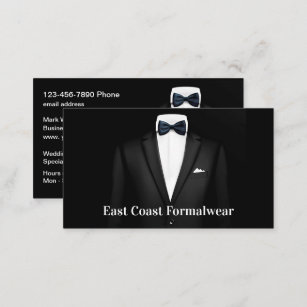 Classy Formalwear Business Cards
