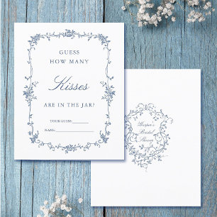 Classy French Blue 'Guess How Many' Bridal Game
