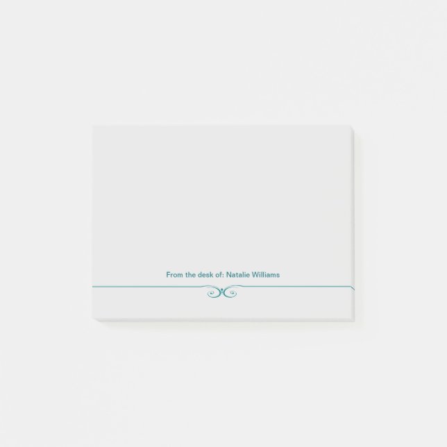 Classy From The Desk Of Monogram Post-it Notes (Front)