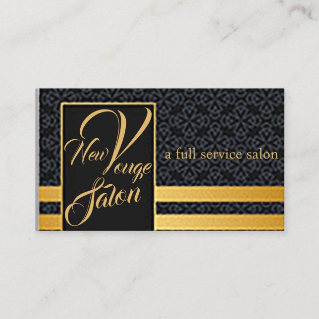 Classy Full Service Hair Salon Business Card (Front)