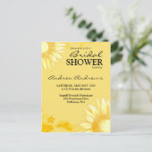 Classy & Fun Sunflower Yellow Bridal Shower Invite (Standing Front)