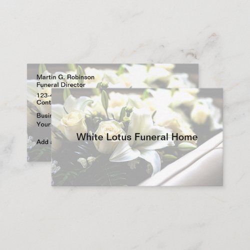 Classy Funeral Home Business Cards Design