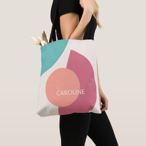 Classy Funky Midcentury Abstract Circles Pattern Tote Bag