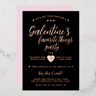 Classy Galentine's Favorite Things Party  Foil Invitation