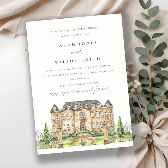 Classy Garden Chateau Manor Couples Shower Invite (Creator Uploaded)