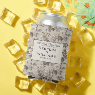 Classy Gardenias Inspired Boho Wedding Can Cooler