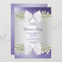 Classy Gems & Bow Blue Christmas