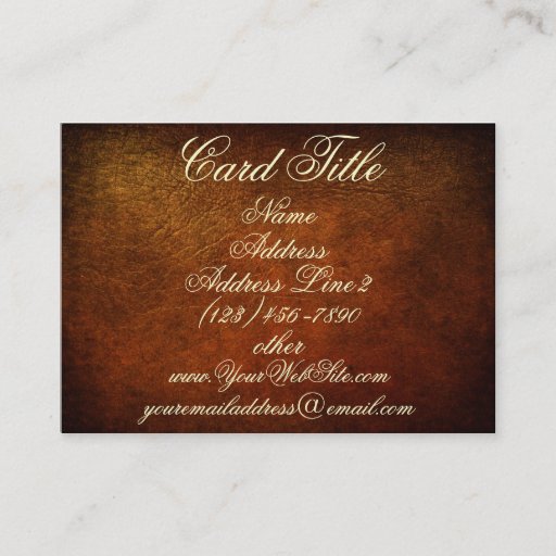 Customizable Classy Genuine Leather Designer Business Cards