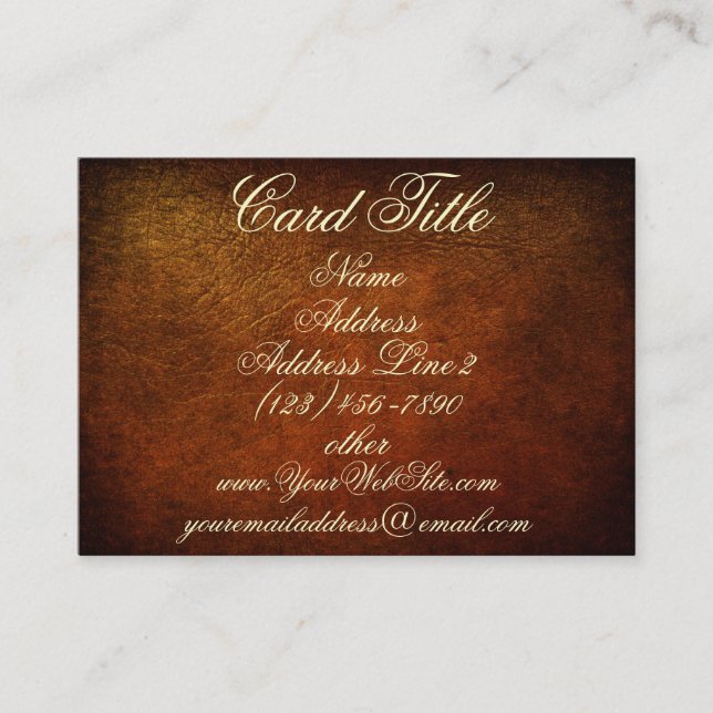 Classy Genuine Leather Designer Business Cards (Front)