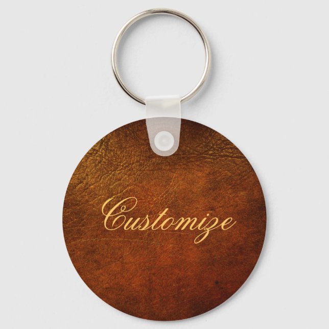 Classy Genuine Leather Designer Keychain (Front)
