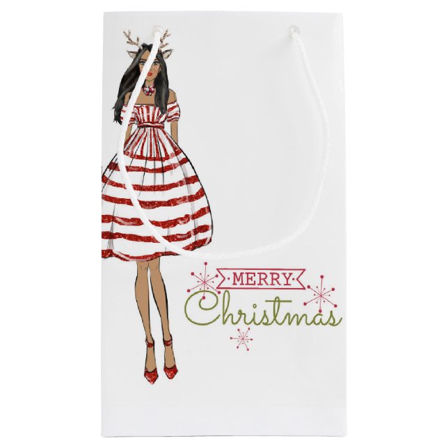 Classy Girl Christmas Small Gift Bag (Back)