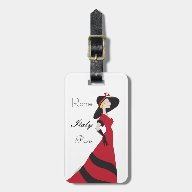 Classy Girl luggage tag (Front Vertical)
