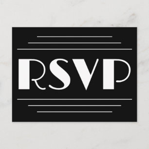 Classy & Glamorous "RSVP" Postcard
