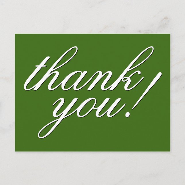 Classy, Glamorous "thank you!" Postcard (Front)