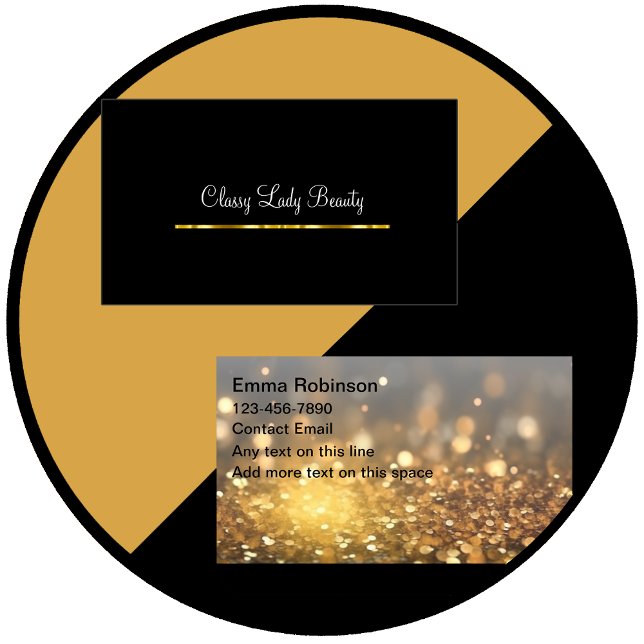 Classy Glitzy Beauty Business Cards (Creator Uploaded)
