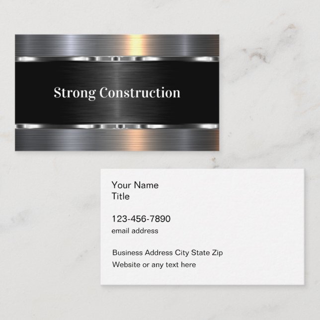 Classy Glitzy Beauty Fashion Business Cards (Front/Back)