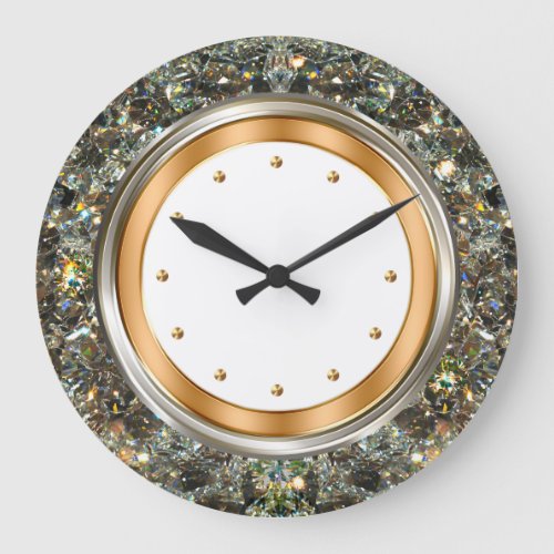 Classy Glitzy Bling Style Wall Large Clock