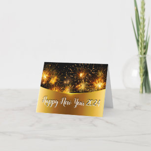 Classy Glitzy Business Budget Happy New Years Card