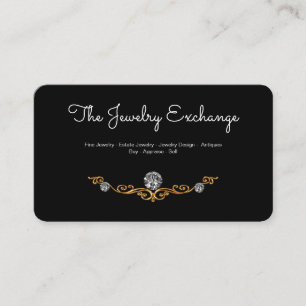 Classy Glitzy Jeweler Business Card