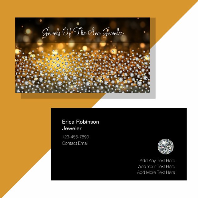 Classy Glitzy Jeweler Theme Business Cards (Creator Uploaded)