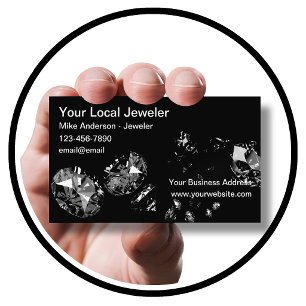 Classy Glitzy Jeweler Theme Businesscards Business Card