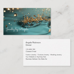 Classy Glitzy Jewelry Designer Business Card