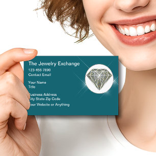 Classy Glitzy Jewelry Store Bling Business Cards