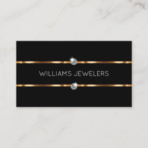 Classy Glitzy Jewelry Store Jeweler Business Cards