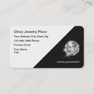 Classy Glitzy Jewelry Theme Business Card