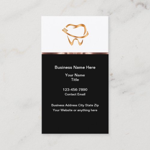 Classy Glossy Dentist Office Modern Business Cards