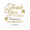Classy Gold 30th Birthday Thank You