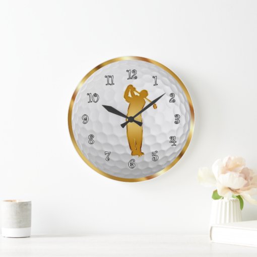 Classy Gold Acrylic Wall Clocks | Zazzle