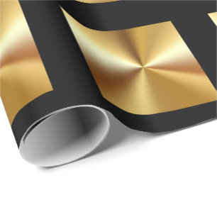 Classy Gold And Black Wrapping Paper