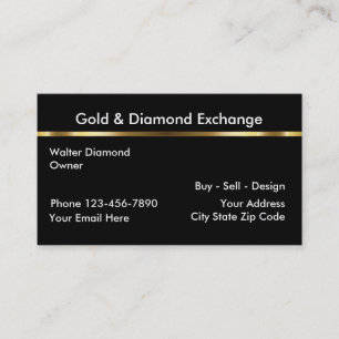 Classy Gold And Jewelry Business Business Card