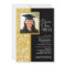 Classy Gold & Black Graduation Invitation Photo