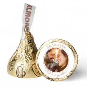 Classy Gold Chic Modern Wedding Personalized Photo Hershey®'s Kisses®