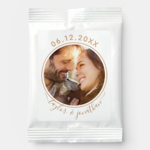 Classy Gold Chic Modern Wedding Personalized Photo Margarita Drink Mix