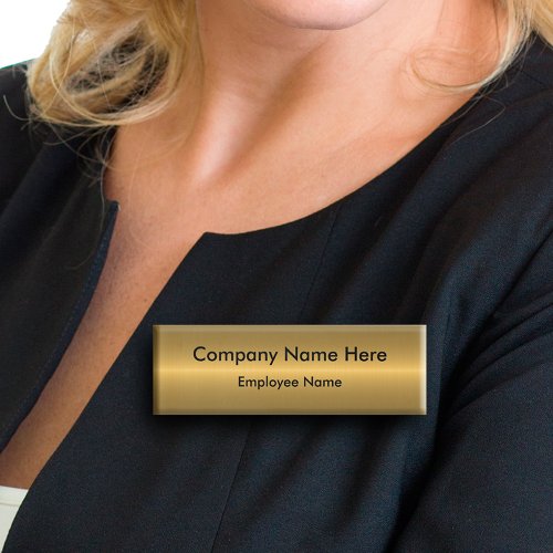Classy Gold Colored Staff  Name Tag