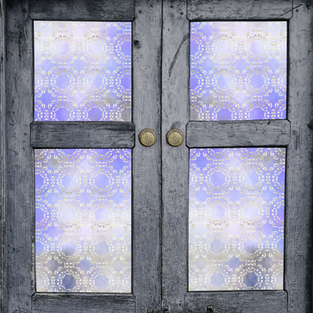 Classy Gold Damask On Purple Watercolor Decoupage