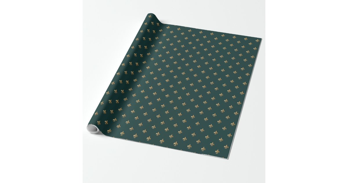 Personalized Message, Vintage-Inspired Sage Green Wrapping Paper