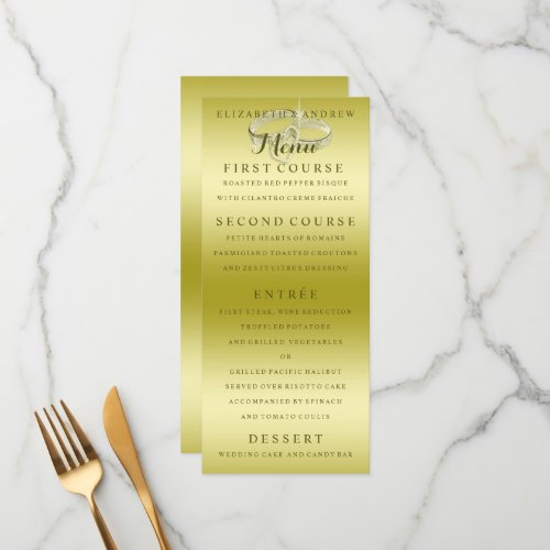 Classy Gold Glitter  Wedding Rings  Menu