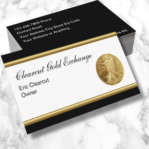 Classy Gold Investment Modern Business Cards