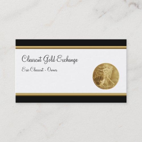 Classy Gold Investment Modern Business Cards