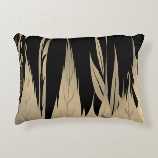 Classy Gold Leaf Design Accent Pillow